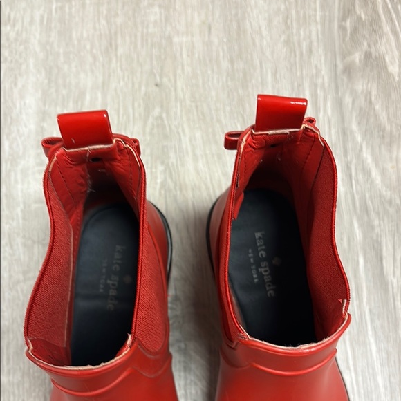 Kate Spade Red Ankle Booties Size 6/7 - Picture 3 of 5
